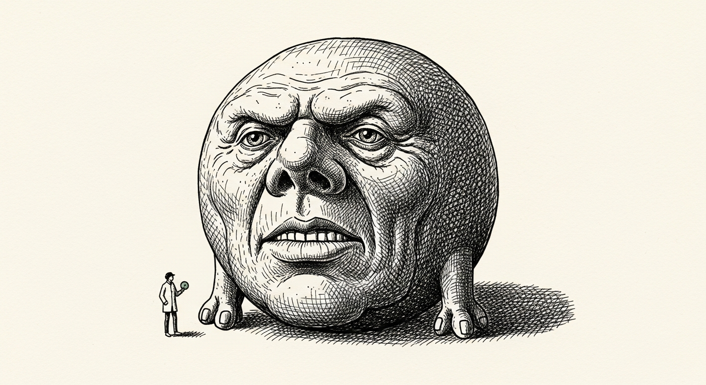 Pen-and-ink illustration: a single, massive,. For the story "Cognition lands over $1B at a $25B valuation".